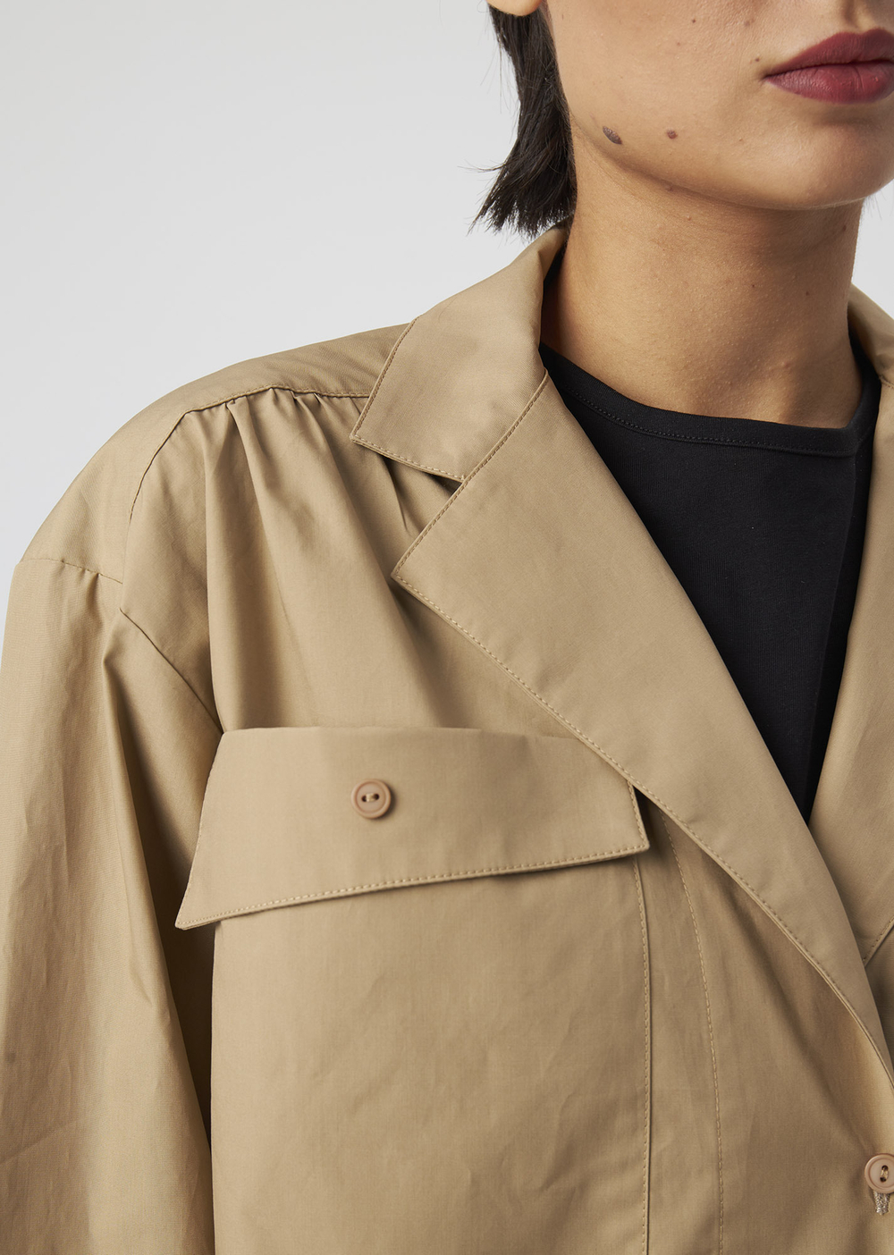 SHIRT-JACKET | S | LIGHT BROWN