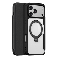 Чехол книжка с поддержкой MagSafe от Dux Ducis для iPhone 17 Pro, серия Skin X Pro Series Case (версия с магнитной откидной подставкой)
