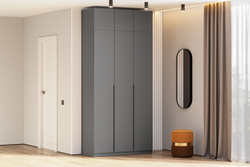 Шкаф с антресолью и наполнением (5 полок + штанга) ШК 5 (1200), Графит