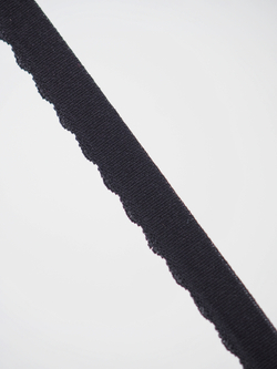 Резинка бельевая чёрная с кармашком ажурная 12 мм