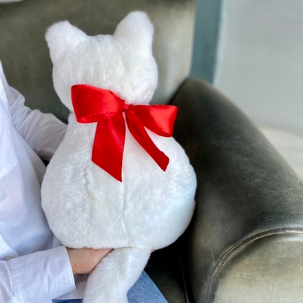 Подушка "Котик обиделся" (белая)