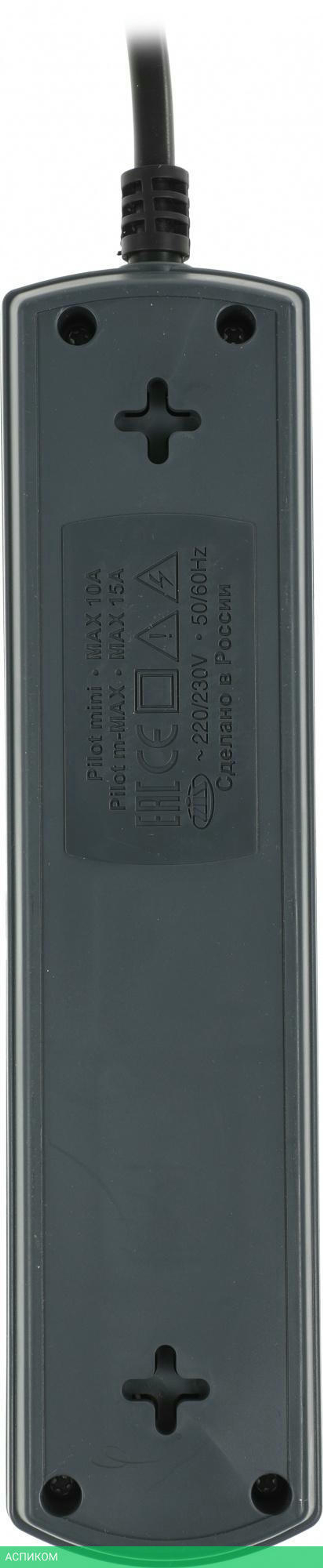 Сетевой фильтр ZIS Pilot m Max 4 euro outlets 3m Black