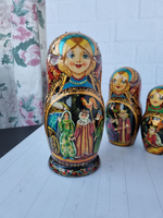 Матрешка "Сказка о золотом петушке" 7 мест