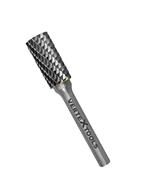 БОРФРЕЗА ПО МЕТАЛЛУ ТВЕРДОСПЛАВНАЯ, ЦИЛИНДРИЧЕСКАЯ, ТИП А, 12мм VERTEXTOOLS