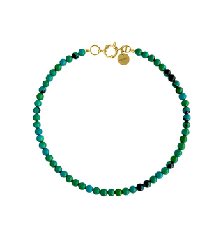 Колье из бусин камня Grass