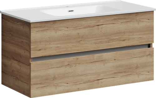 Тумба с раковиной Sancos Urban, 99 см., ламинат коричневый, UR100EG