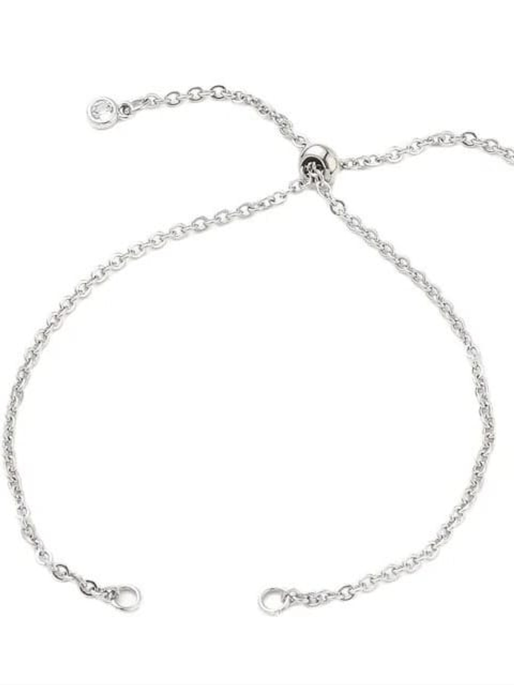 v544 Основа для браслета с фианитами 2,7*2мм, нерж.сталь, 24см