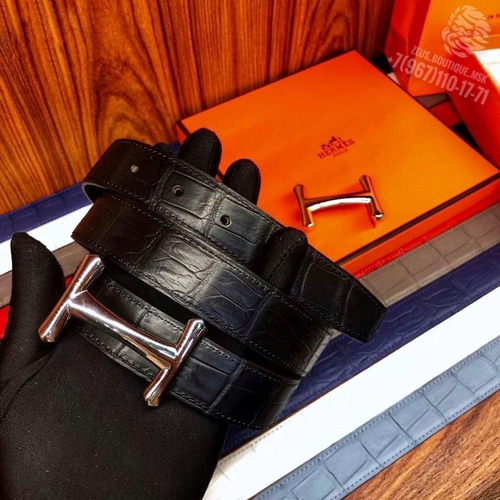 Ремень Hermes из кожи крокодила