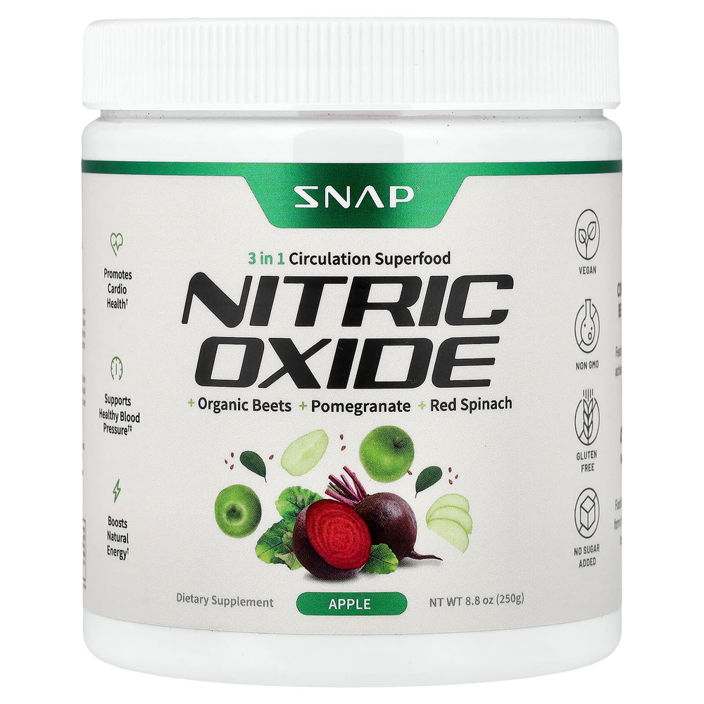 Snap Supplements, оксид азота, со вкусом яблока, 250 г (8,8 унции)