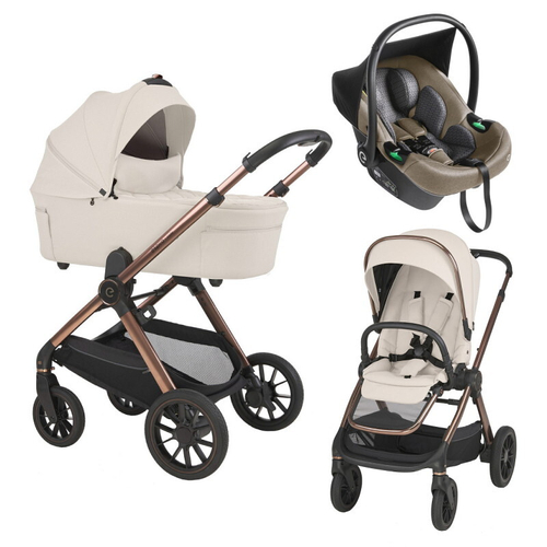 Детская коляска 3 в 1 Espiro Code 2025 и автокресло Pi Beige 09 bave ecru/Бежевый (Beige 109)