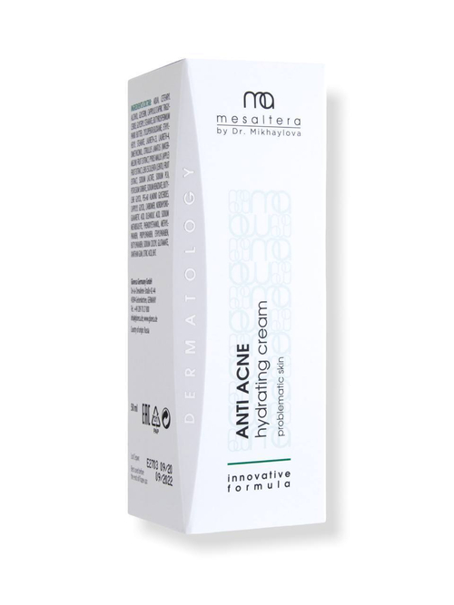 Mesaltera by Dr. Mikhaylova ANTI ACNE HYDRATING CREAM - Крем Анти Акне от Мезалтера - Увлажняющий крем для проблемной и жирной кожи, 50 мл