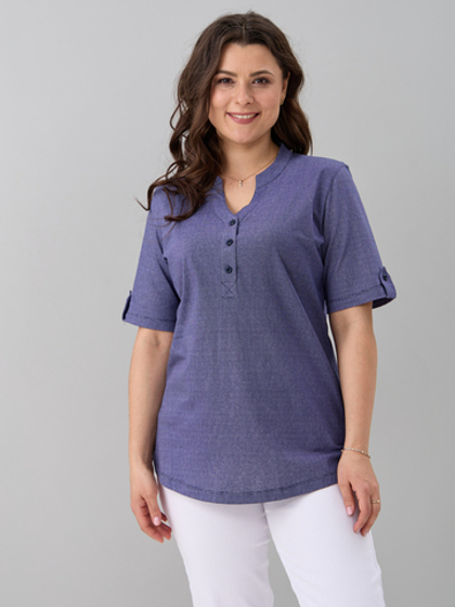 Блузка БЛ-122/индигорогожка