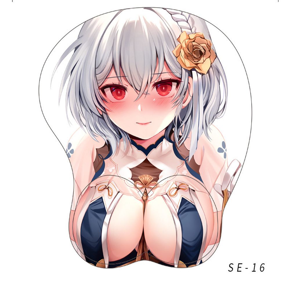 Коврик для мыши  &quot;Azur Lane / Азур Лейн - Сириус стесняется&quot; (объемный)