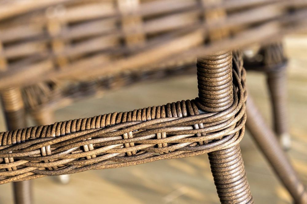 "Сицилия" обеденная группа плетеная, цвет коричневый