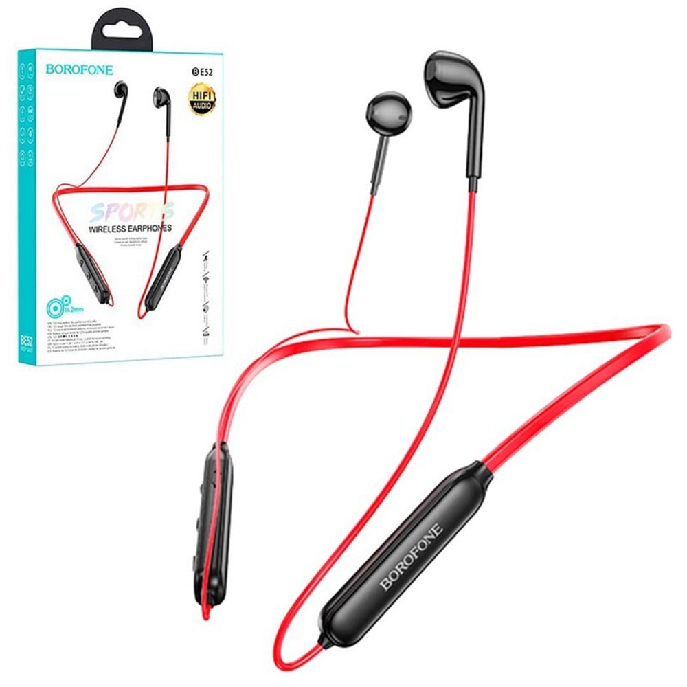 Спортивные наушники Bluetooth BOROFONE BE52 (красный)