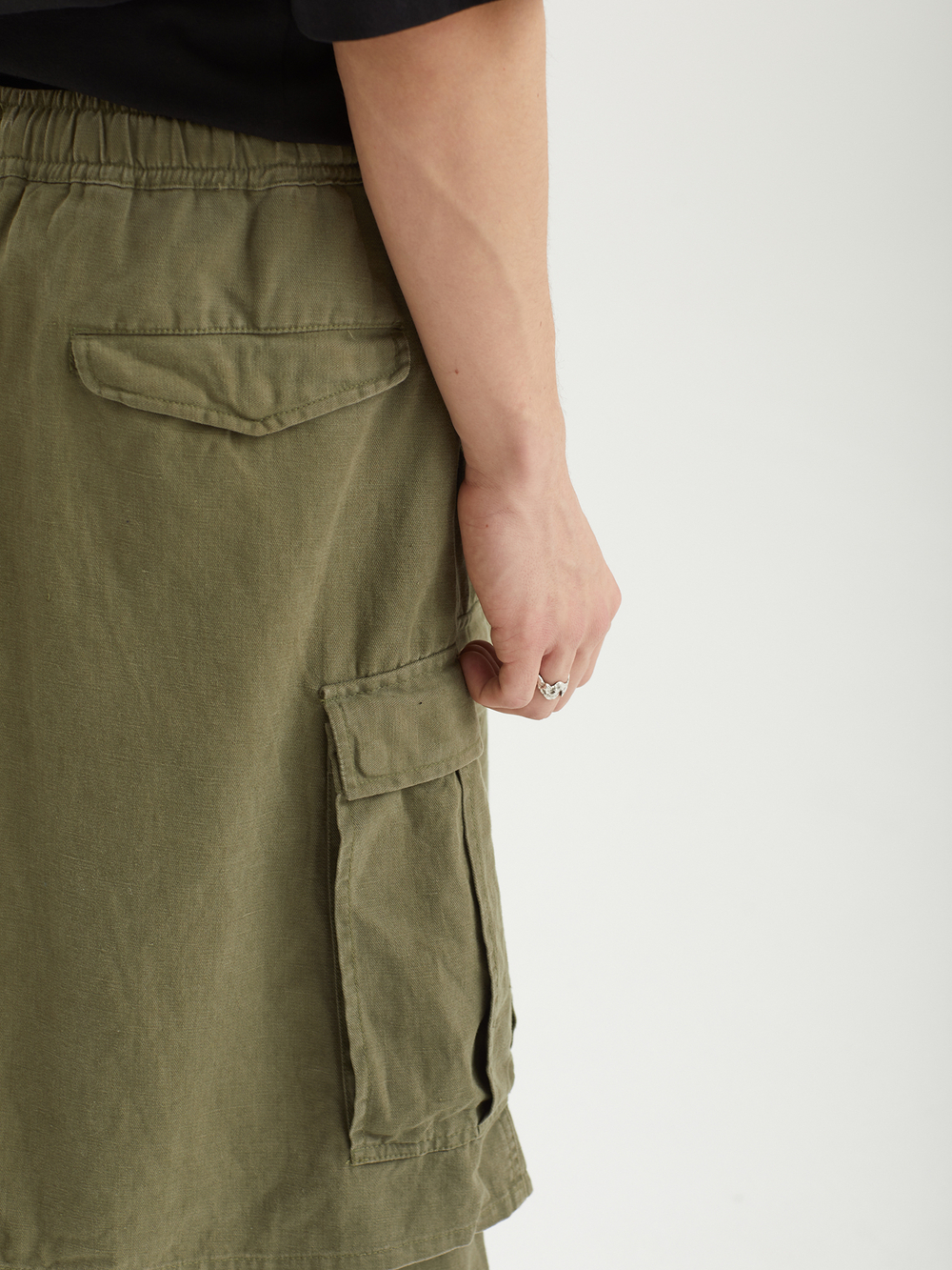 Мужские Брюки Asym Cargo Hakama Pants Vintage Stonewashed