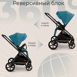 Коляска 4 в 1 Sweet Baby Cupola New + автокресло Elegante Plus с базой i-Size ISOFIX DK780 Ocean Green