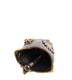 AM-2695 Колокольчик «Мешок мышиная добыча» (латунь, янтарь)