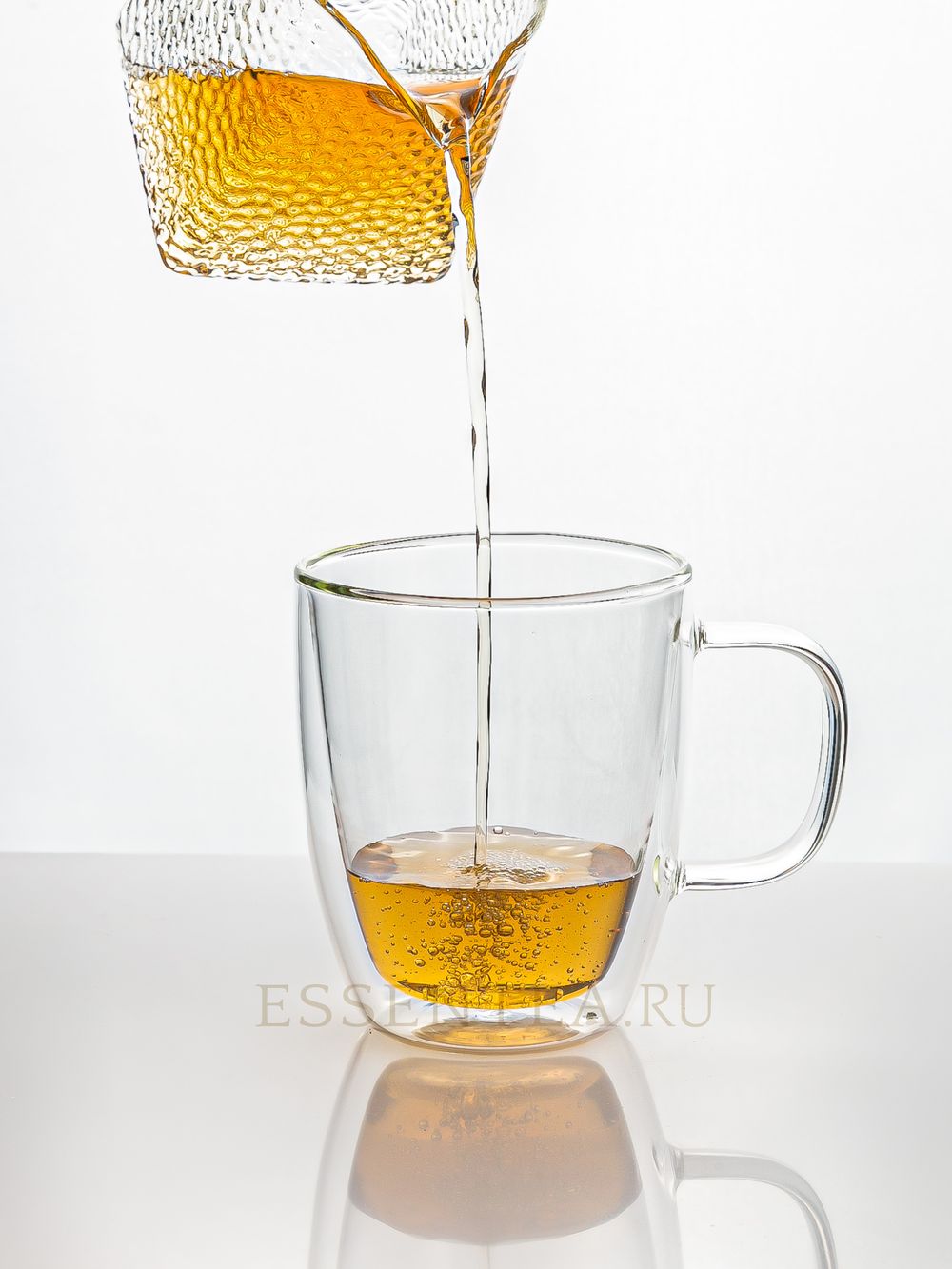 чашка стеклянная с ручкой