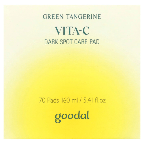 Goodal, Green Tangerine Vita-C - салфетки для ухода за темными пятнами, 70 шт.