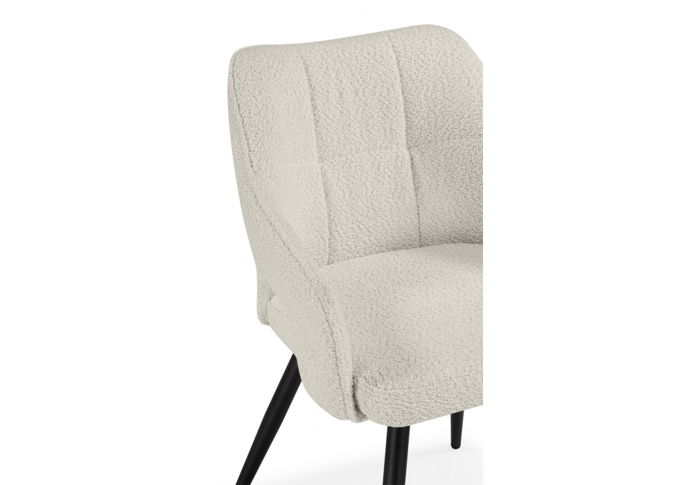 Стул на металлокаркасе Woodville Hera beige, black, ножки черные