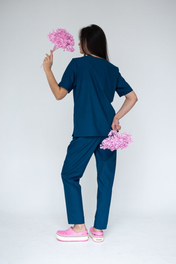 Блуза женская м640 toray стретч opal blue