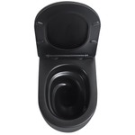 Унитаз ABBER Bequem AC1104TMB подвесной черный матовый, безободковый, смыв торнадо