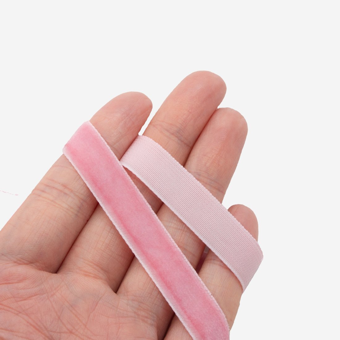 Лента бархатная, 12мм, оттенок "Розовый"