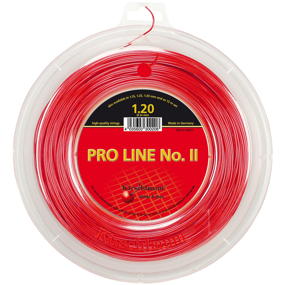 Струны теннисные Kirschbaum Pro Line No. II String Reel 200m - Red