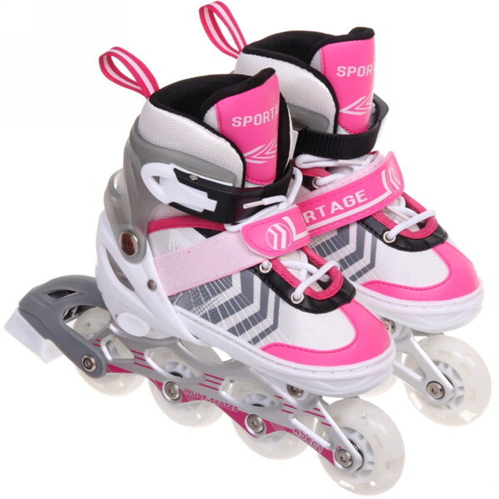 Коньки раздвижные, роликовые с ледовым блоком Sportage Flash R213 (pазмер 34-38)