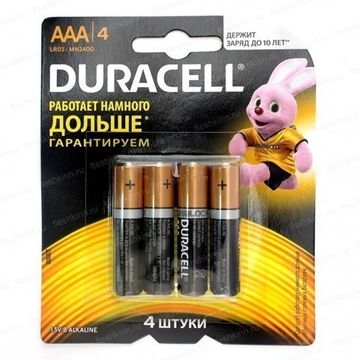 Элемент питания DURACELL ААА/LR03 BP4
