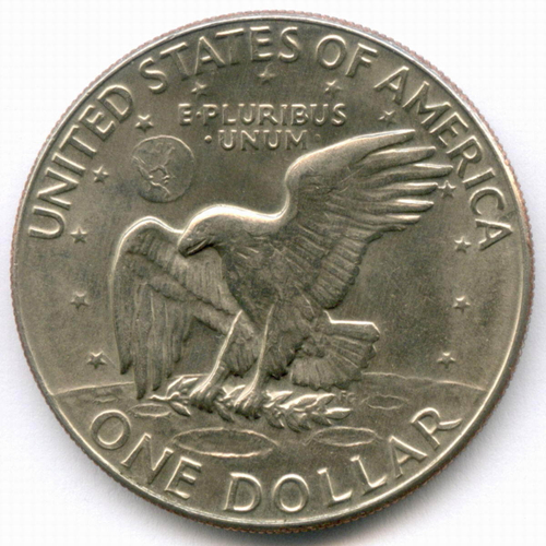 1 доллар 1978 год (D). США. Эйзенхауэр. Медь с медно-никелевым покрытием, диаметр 38.1 мм. AUNC