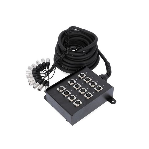 Adam Hall K 12 C 10 - мультикор со стейдж-боксом, 12 x XLR возврат, 12 x 0.314 мм2, 10 м