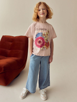 Джинсы и футболка в комплекте для девочки Next AG8-886, Голубой, Розовый