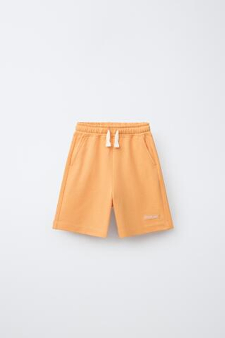 ZARA ШОРТЫ-ДЖОГГЕРЫ С НОМЕРОМ, ОРАНЖЕВЫЙ
