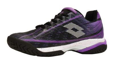 Женские Кроссовки теннисные Lotto Mirage 300 Speed W - all black/all white/bellflower