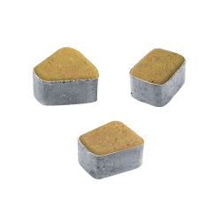 Тротуарная плитка КЛАССИКО (круг) - Листопад гладкий Сахара, комплект из 3 видов плит