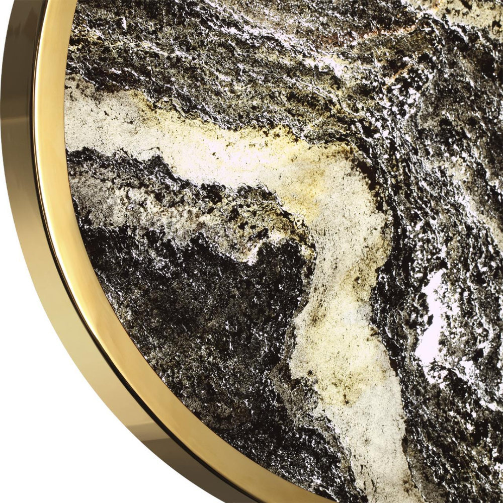 5079/30L L-VISION ODL24 535 зол/серо-бежевый/металл/натур.камень/акрил Настенный светильник с переключ.цветов.темпер. LED 30W 3000К/4000K/6000K BERGI