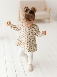 Платье-туника "Бежевый леопард" 0+