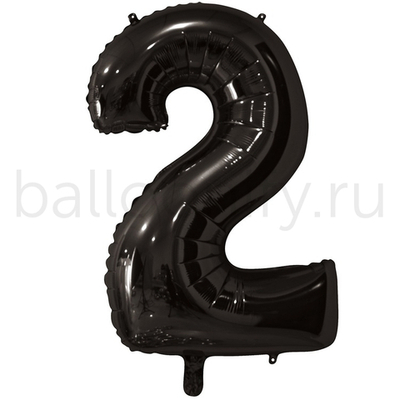 Шар ЦИФРА 2 Black 26" 66 см