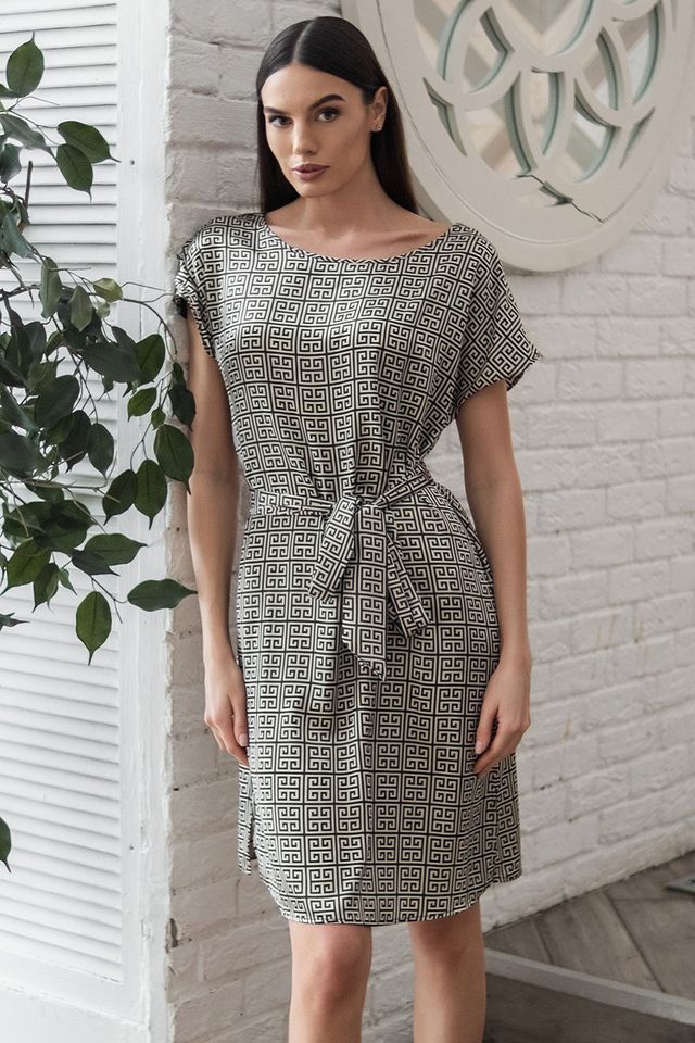 Домашнее платье с поясом Jadore