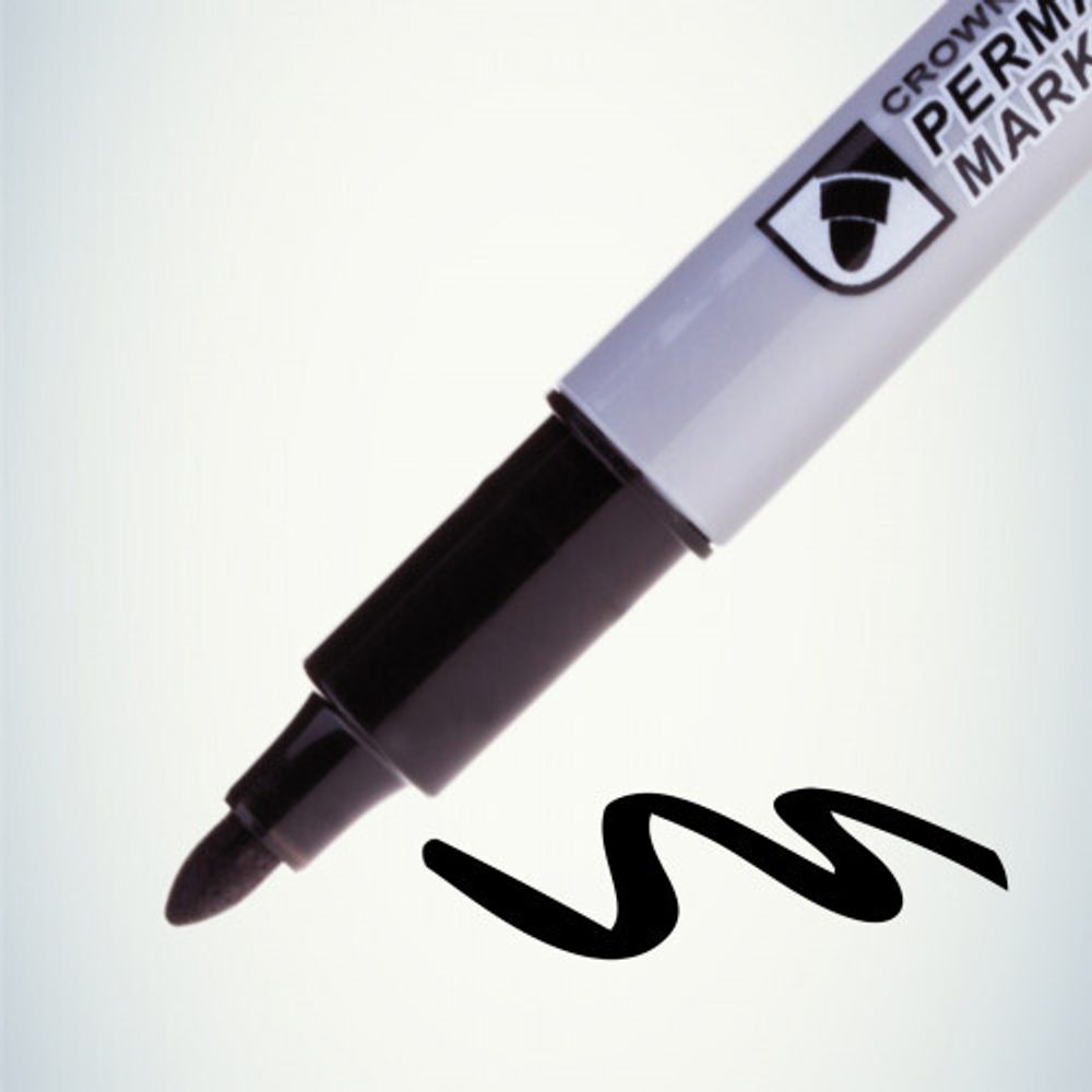 302766 Crown Маркер перманентный MULTI MARKER SLIM, ЧЕРНЫЙ пулевидный 2мм (P-505) БЛ-1 | Crown