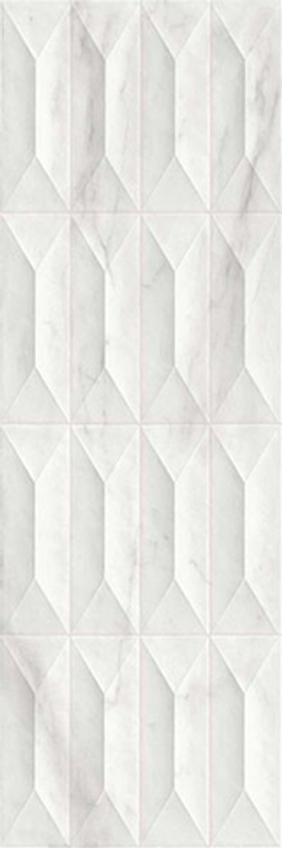 Настенная плитка Marbleplay White Struttura Gem 3D Rett. (M4PC)