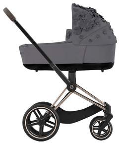 Коляска 2 в 1 Cybex Priam IV Rosegold Dream Grey (Simply Flowers Grey)