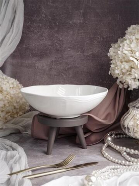 Салатник 1 л, d 21 см h 6,5 см, фарфор, Grazia