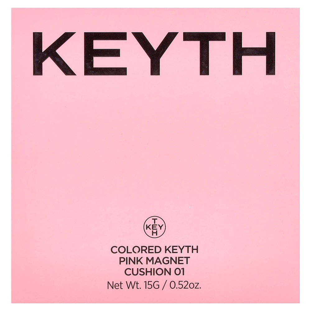 KEYTH, розовый магнитный кушон, оттенок 01 слоновая кость, 15 г (0,52 унции)