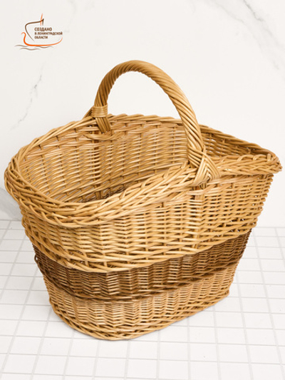 Корзина грибная для походов в лес, для дачи, прямоугольная, 17 литров "Спутница"