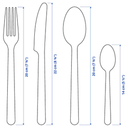 IKEA 365+ Набор столовых приборов, 24 предмета, нержавеющая сталь
