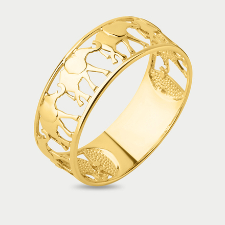 Кольцо для женщин из желтого золота 585 пробы без вставок (арт. 016701-4000)