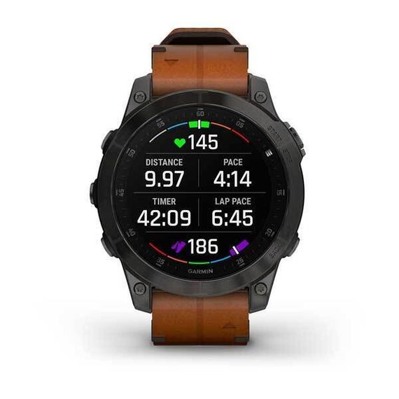 Garmin Epix Gen 2 Sapphire — титановый смарт-часы с кожаным ремешком